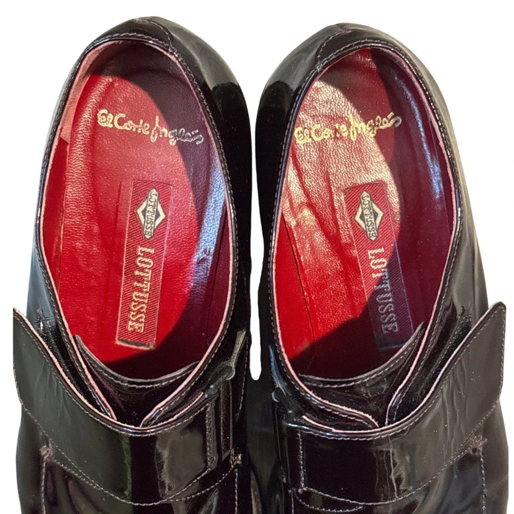 Vintage Y2K  LOTUSSE El Corte‎ Ingles Men's Patent Leather Monk Strap Shoes